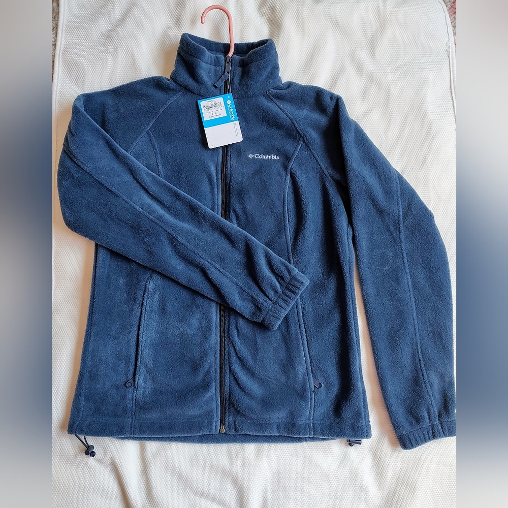 Columbia blue fleece zip up jacket
